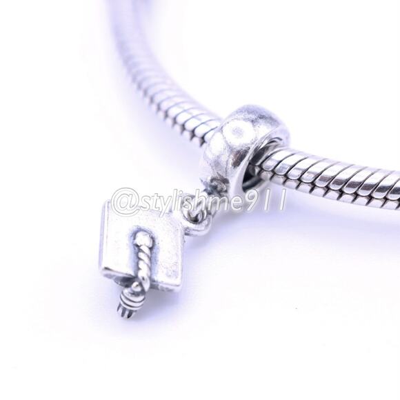 Authentic PANDORA Silver Graduation Hat Charm - 790270 - Picture 2 of 11